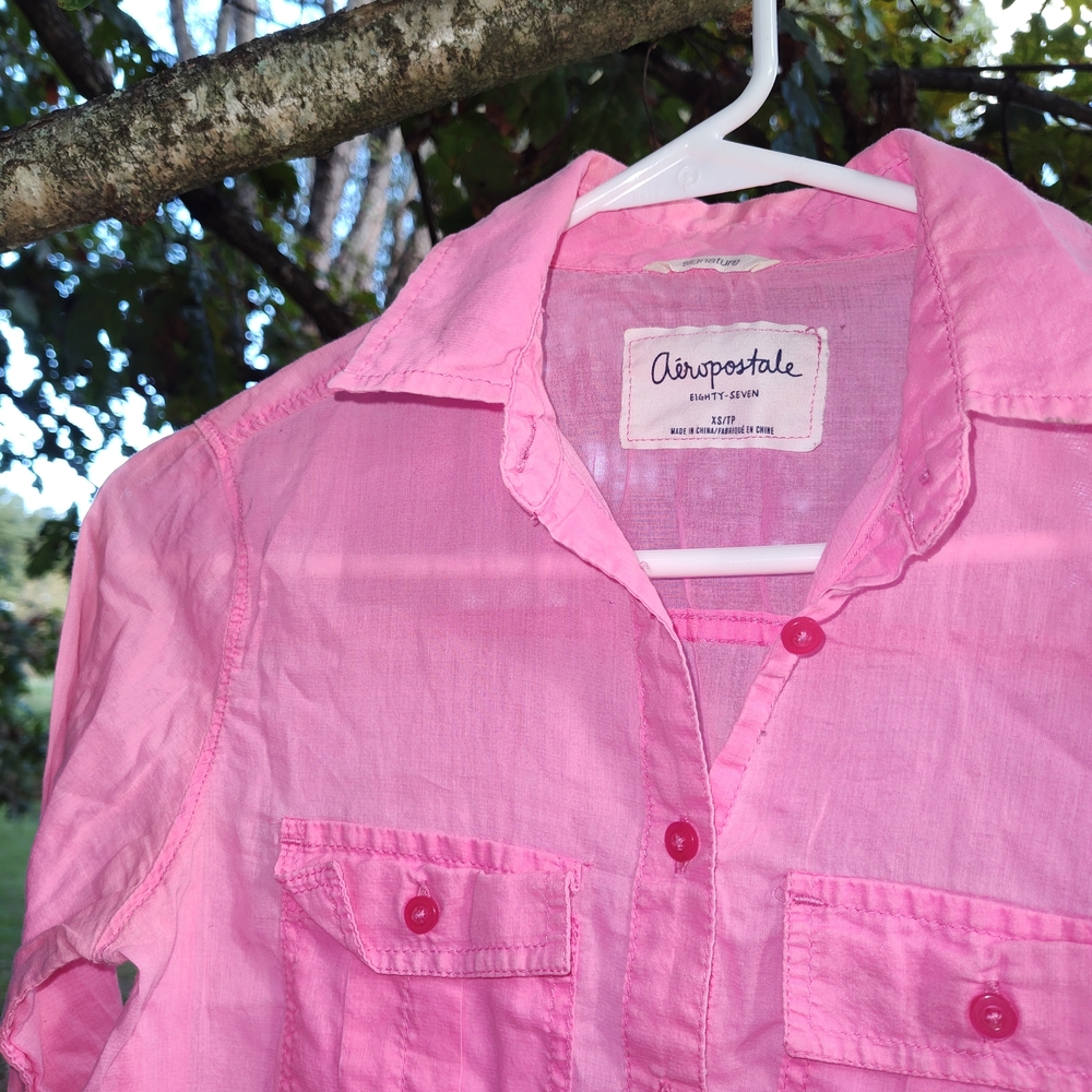 Pink Button-Up Shirt - Picture 4 of 5